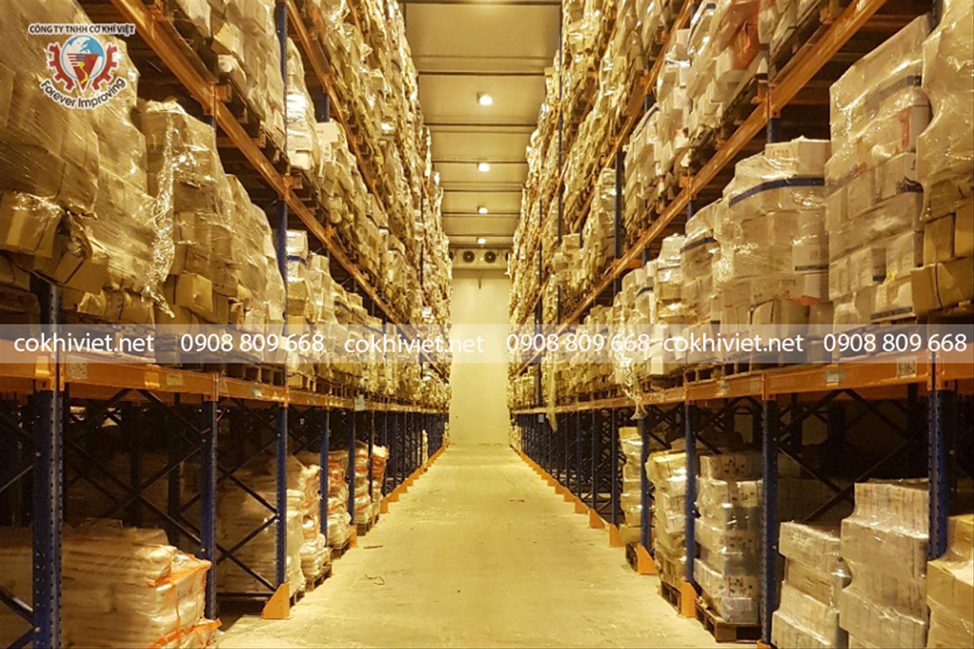 kệ kho lạnh thủy hải sản Kệ kho lạnh thủy hải sản tại Công ty Hùng Cá - Đồng Tháp